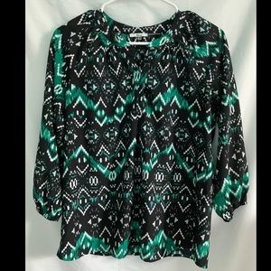Milano Long Sleeve Aztec Pattern Top